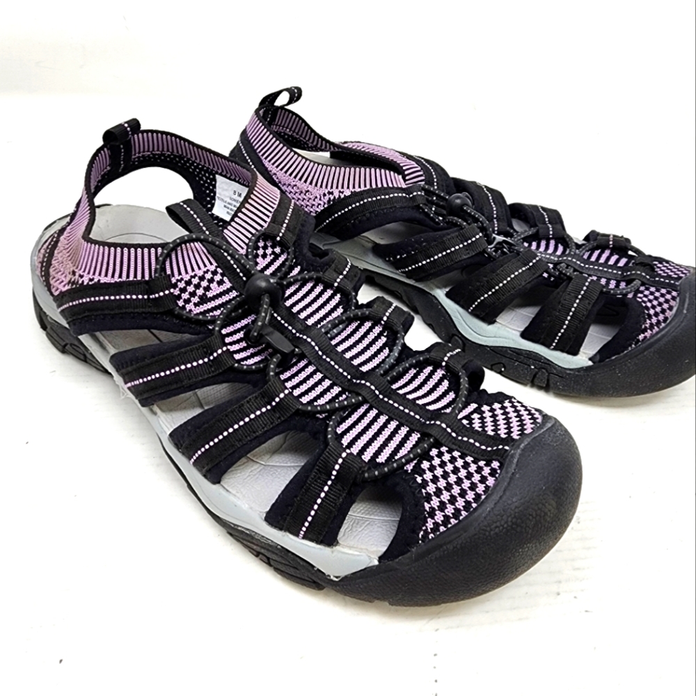 Eddie Bauer‎ Women's Water Shoes Somers Purple & Black Lightweight Water Shoes 8
